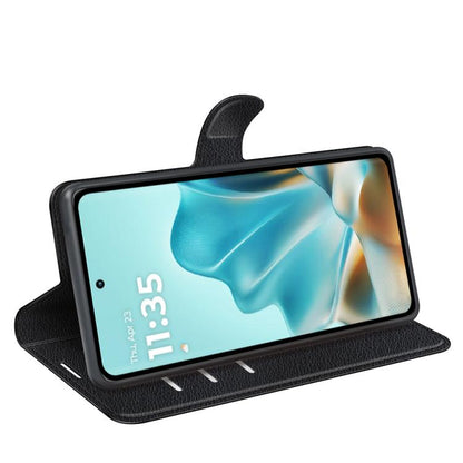 Litchi Texture Horizontal Flip Leather Phone Case with Holder, For Motorola Edge 60 / 60 Fusion