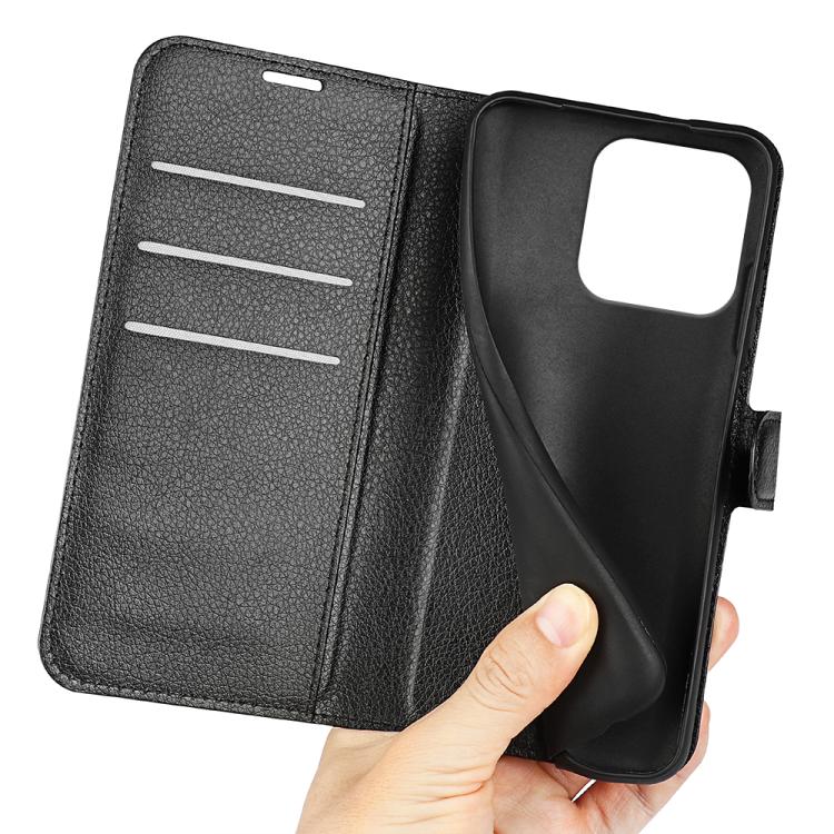 Litchi Texture Horizontal Flip Leather Phone Case with Holder, For Motorola Edge 60 / 60 Fusion