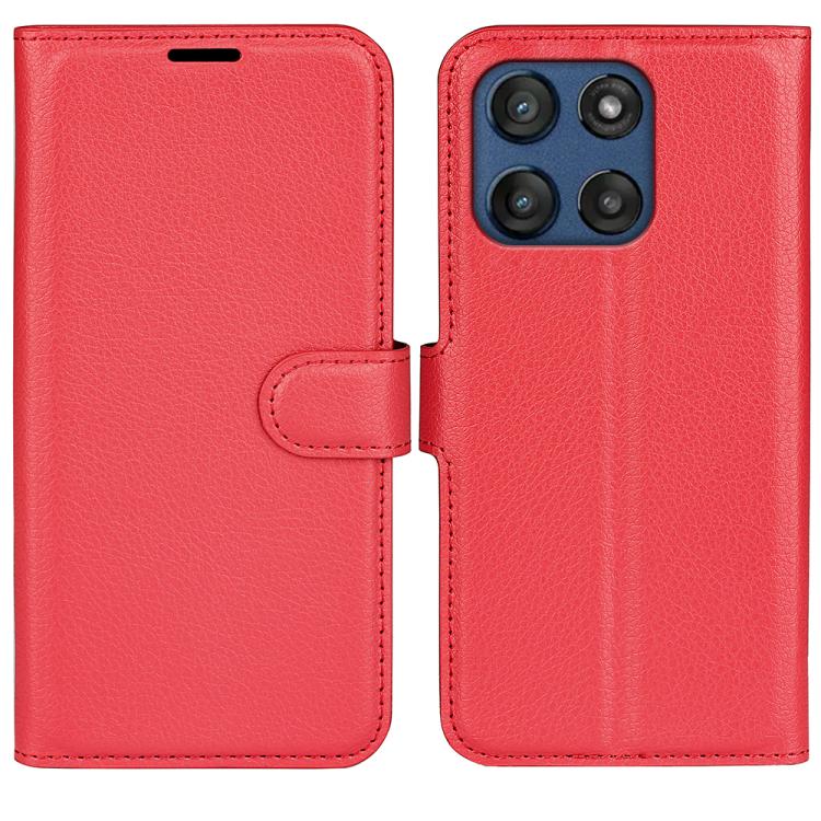 Litchi Texture Horizontal Flip Leather Phone Case with Holder, For Motorola Edge 60 / 60 Fusion