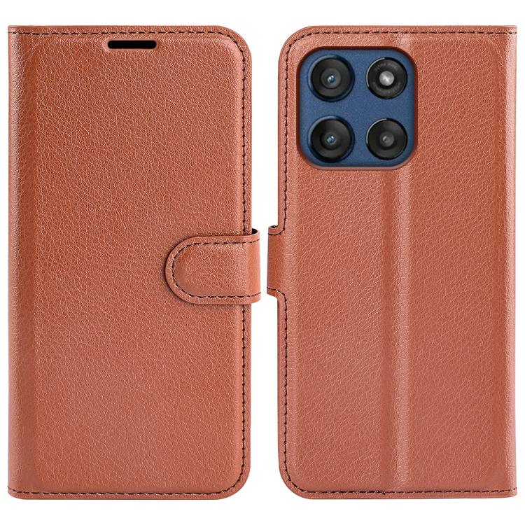Litchi Texture Horizontal Flip Leather Phone Case with Holder, For Motorola Edge 60 / 60 Fusion