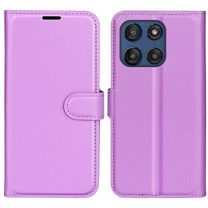 Litchi Texture Horizontal Flip Leather Phone Case with Holder, For Motorola Edge 60 / 60 Fusion