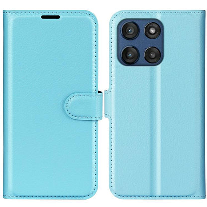 Litchi Texture Horizontal Flip Leather Phone Case with Holder, For Motorola Edge 60 / 60 Fusion