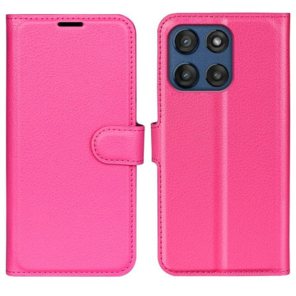 Litchi Texture Horizontal Flip Leather Phone Case with Holder, For Motorola Edge 60 / 60 Fusion