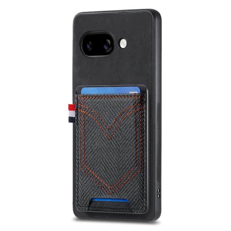 Denim Texture Leather Skin Phone Case with Card Slot, For Google Pixel 11 Pro XL, For Google Pixel 11, For Google Pixel 11 Pro, For Google Pixel 10 Pro XL, For Google Pixel 9a, For Google Pixel 9 Pro XL, For Google Pixel 10 / 10 Pro                    ...