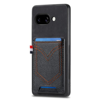 Denim Texture Leather Skin Phone Case with Card Slot, For Google Pixel 11 Pro XL, For Google Pixel 11, For Google Pixel 11 Pro, For Google Pixel 10 Pro XL, For Google Pixel 9a, For Google Pixel 9 Pro XL, For Google Pixel 10 / 10 Pro                    ...