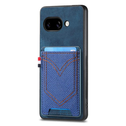 Denim Texture Leather Skin Phone Case with Card Slot, For Google Pixel 11 Pro XL, For Google Pixel 11, For Google Pixel 11 Pro, For Google Pixel 10 Pro XL, For Google Pixel 9a, For Google Pixel 9 Pro XL, For Google Pixel 10 / 10 Pro                    ...