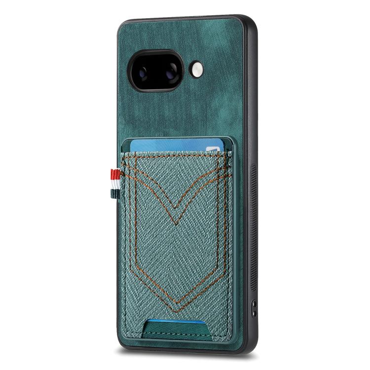 Denim Texture Leather Skin Phone Case with Card Slot, For Google Pixel 11 Pro XL, For Google Pixel 11, For Google Pixel 11 Pro, For Google Pixel 10 Pro XL, For Google Pixel 9a, For Google Pixel 9 Pro XL, For Google Pixel 10 / 10 Pro                    ...