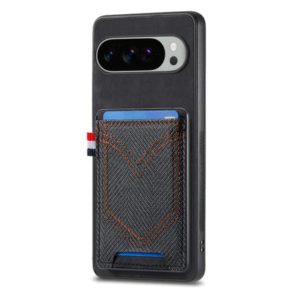 Denim Texture Leather Skin Phone Case with Card Slot, For Google Pixel 11 Pro XL, For Google Pixel 11, For Google Pixel 11 Pro, For Google Pixel 10 Pro XL, For Google Pixel 9a, For Google Pixel 9 Pro XL, For Google Pixel 10 / 10 Pro                    ...