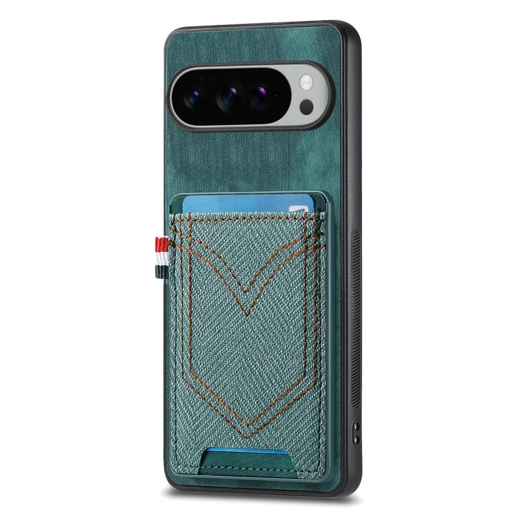 Denim Texture Leather Skin Phone Case with Card Slot, For Google Pixel 11 Pro XL, For Google Pixel 11, For Google Pixel 11 Pro, For Google Pixel 10 Pro XL, For Google Pixel 9a, For Google Pixel 9 Pro XL, For Google Pixel 10 / 10 Pro                    ...