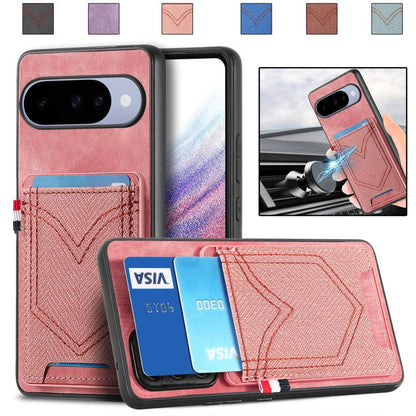 Denim Texture Leather Skin Phone Case with Card Slot, For Google Pixel 11 Pro XL, For Google Pixel 11, For Google Pixel 11 Pro, For Google Pixel 10 Pro XL, For Google Pixel 9a, For Google Pixel 9 Pro XL, For Google Pixel 10 / 10 Pro                    ...