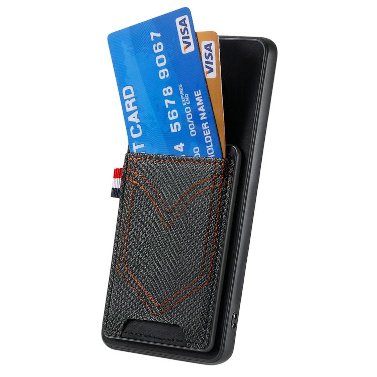 Denim Texture Leather Skin Phone Case with Card Slot, For Google Pixel 11 Pro XL, For Google Pixel 11, For Google Pixel 11 Pro, For Google Pixel 10 Pro XL, For Google Pixel 9a, For Google Pixel 9 Pro XL, For Google Pixel 10 / 10 Pro                    ...