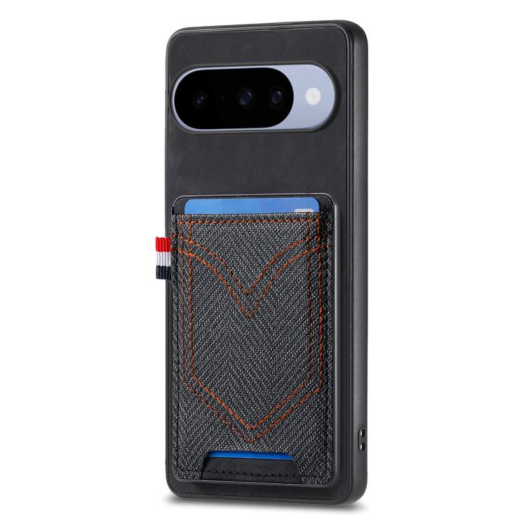 Denim Texture Leather Skin Phone Case with Card Slot, For Google Pixel 11 Pro XL, For Google Pixel 11, For Google Pixel 11 Pro, For Google Pixel 10 Pro XL, For Google Pixel 9a, For Google Pixel 9 Pro XL, For Google Pixel 10 / 10 Pro                    ...