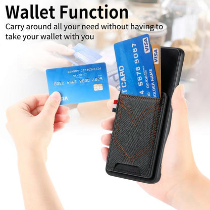 Denim Texture Leather Skin Phone Case with Card Slot, For Google Pixel 11 Pro XL, For Google Pixel 11, For Google Pixel 11 Pro, For Google Pixel 10 Pro XL, For Google Pixel 9a, For Google Pixel 9 Pro XL, For Google Pixel 10 / 10 Pro                    ...