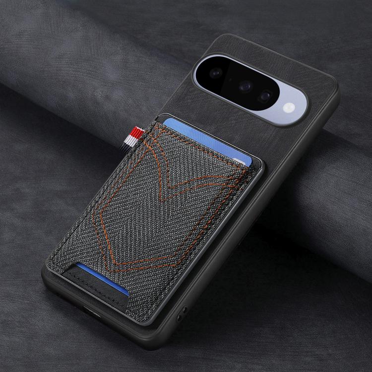 Denim Texture Leather Skin Phone Case with Card Slot, For Google Pixel 11 Pro XL, For Google Pixel 11, For Google Pixel 11 Pro, For Google Pixel 10 Pro XL, For Google Pixel 9a, For Google Pixel 9 Pro XL, For Google Pixel 10 / 10 Pro                    ...