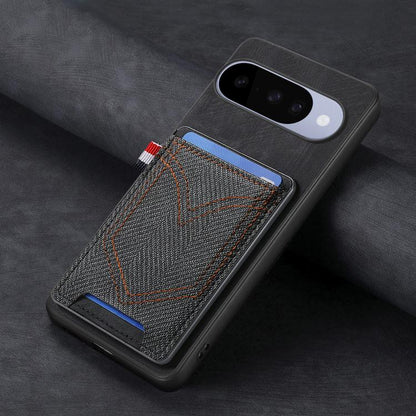 Denim Texture Leather Skin Phone Case with Card Slot, For Google Pixel 11 Pro XL, For Google Pixel 11, For Google Pixel 11 Pro, For Google Pixel 10 Pro XL, For Google Pixel 9a, For Google Pixel 9 Pro XL, For Google Pixel 10 / 10 Pro                    ...