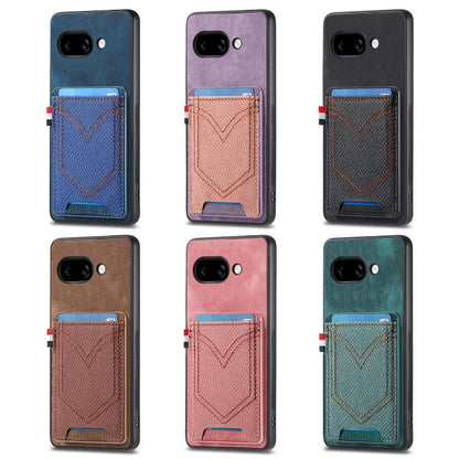 Denim Texture Leather Skin Phone Case with Card Slot, For Google Pixel 11 Pro XL, For Google Pixel 11, For Google Pixel 11 Pro, For Google Pixel 10 Pro XL, For Google Pixel 9a, For Google Pixel 9 Pro XL, For Google Pixel 10 / 10 Pro                    ...