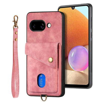 Retro Card Wallet Fold Leather Phone Case with Strap, For Google Pixel 11 Pro XL, For Google Pixel 11, For Google Pixel 11 Pro, For Google Pixel 10 Pro XL, For Google Pixel 9a, For Google Pixel 9 Pro XL, For Google Pixel 10 / 10 Pro                    ...