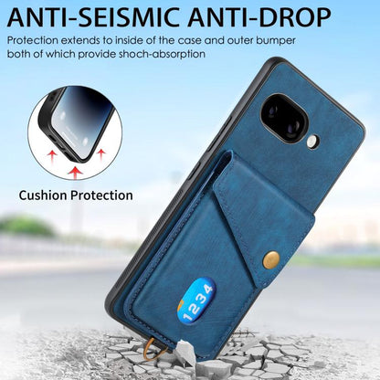 Retro Card Wallet Fold Leather Phone Case with Strap, For Google Pixel 11 Pro XL, For Google Pixel 11, For Google Pixel 11 Pro, For Google Pixel 10 Pro XL, For Google Pixel 9a, For Google Pixel 9 Pro XL, For Google Pixel 10 / 10 Pro                    ...