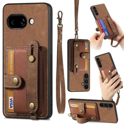 Retro Cross Wristband Wallet Leather Back Phone Case, For Google Pixel 11 Pro XL, For Google Pixel 11, For Google Pixel 11 Pro, For Google Pixel 10 Pro XL, For Google Pixel 9a, For Google Pixel 9 Pro XL, For Google Pixel 10 / 10 Pro                    ...