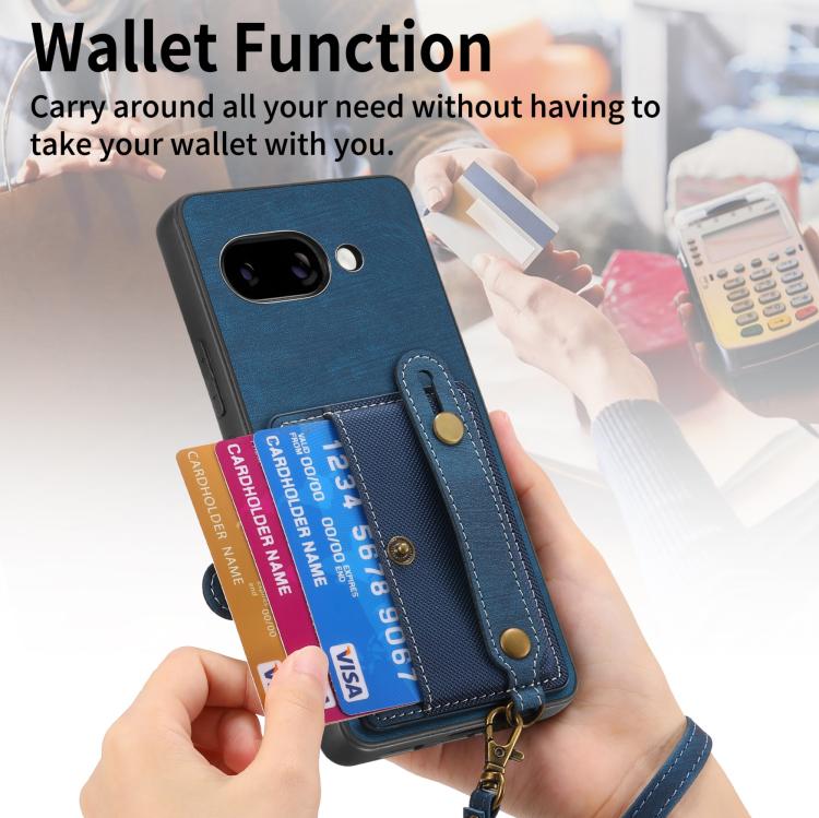 Retro Cross Wristband Wallet Leather Back Phone Case, For Google Pixel 11 Pro XL, For Google Pixel 11, For Google Pixel 11 Pro, For Google Pixel 10 Pro XL, For Google Pixel 9a, For Google Pixel 9 Pro XL, For Google Pixel 10 / 10 Pro                    ...
