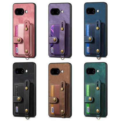 Retro Cross Wristband Wallet Leather Back Phone Case, For Google Pixel 11 Pro XL, For Google Pixel 11, For Google Pixel 11 Pro, For Google Pixel 10 Pro XL, For Google Pixel 9a, For Google Pixel 9 Pro XL, For Google Pixel 10 / 10 Pro                    ...