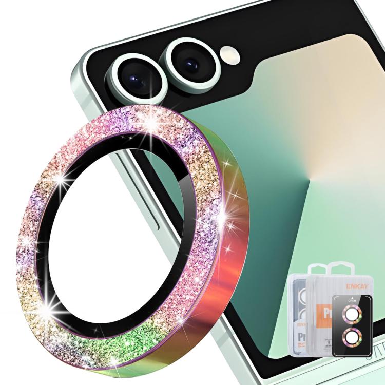 ENKAY Hat-Prince 9H Rear Camera Lens Glitter Aluminium Alloy Tempered Glass Film, For Galaxy Z Fold8 5G, For Galaxy Z Fold8 Ultra 5G, For Galaxy Z Flip8 5G, For Samsung Galaxy S26+ 5G, For Samsung Galaxy S26 Ultra 5G, For Samsung Galaxy S26 5G         ...