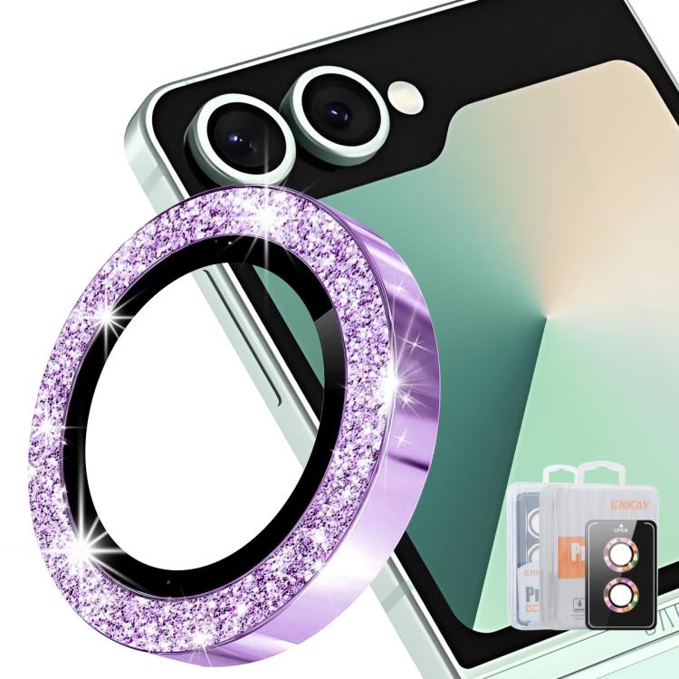 ENKAY Hat-Prince 9H Rear Camera Lens Glitter Aluminium Alloy Tempered Glass Film, For Galaxy Z Fold8 5G, For Galaxy Z Fold8 Ultra 5G, For Galaxy Z Flip8 5G, For Samsung Galaxy S26+ 5G, For Samsung Galaxy S26 Ultra 5G, For Samsung Galaxy S26 5G         ...