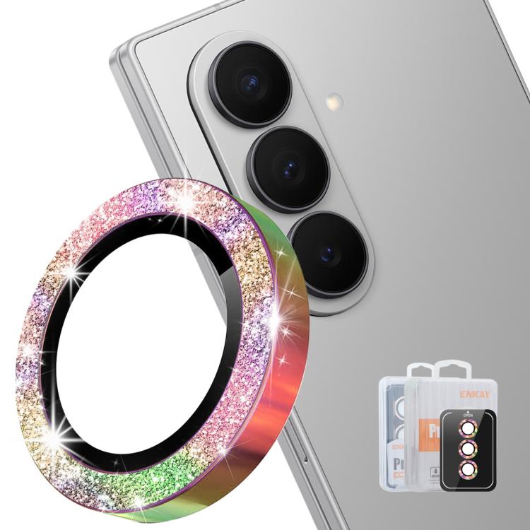 ENKAY Hat-Prince 9H Rear Camera Lens Glitter Aluminium Alloy Tempered Glass Film, For Galaxy Z Fold8 5G, For Galaxy Z Fold8 Ultra 5G, For Galaxy Z Flip8 5G, For Samsung Galaxy S26+ 5G, For Samsung Galaxy S26 Ultra 5G, For Samsung Galaxy S26 5G         ...