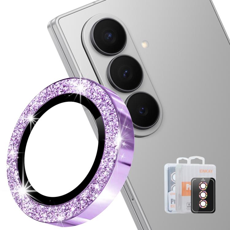 ENKAY Hat-Prince 9H Rear Camera Lens Glitter Aluminium Alloy Tempered Glass Film, For Galaxy Z Fold8 5G, For Galaxy Z Fold8 Ultra 5G, For Galaxy Z Flip8 5G, For Samsung Galaxy S26+ 5G, For Samsung Galaxy S26 Ultra 5G, For Samsung Galaxy S26 5G         ...
