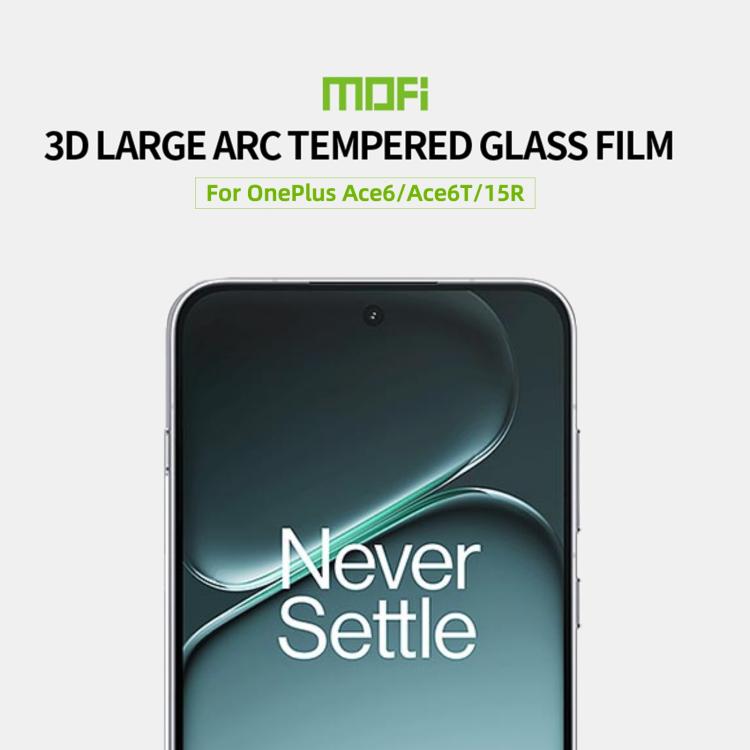 MOFI 9H 3D Explosion-proof Curved Screen Tempered Glass Film, For OnePlus 15R / Ace 6 / 6T Unlock, For OnePlus 15 Unlock, For OnePlus Ace 5 Ultra, For OnePlus Ace 5 Racing, For OnePlus 13T, For OnePlus Ace 5 / Ace 5 Pro
