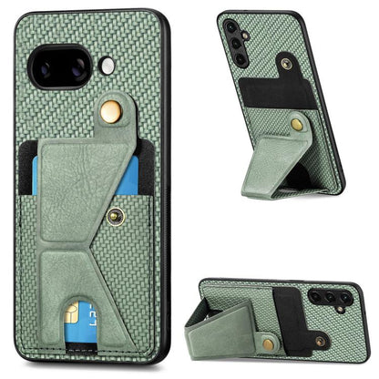 Carbon Fiber Wallet Flip Card K-shaped Holder Phone Case, For Google Pixel 11 Pro XL, For Google Pixel 11, For Google Pixel 11 Pro, For Google Pixel 10a, For Google Pixel 10 Pro XL, For Google Pixel 9a, For Google Pixel 9 Pro XL                        ...