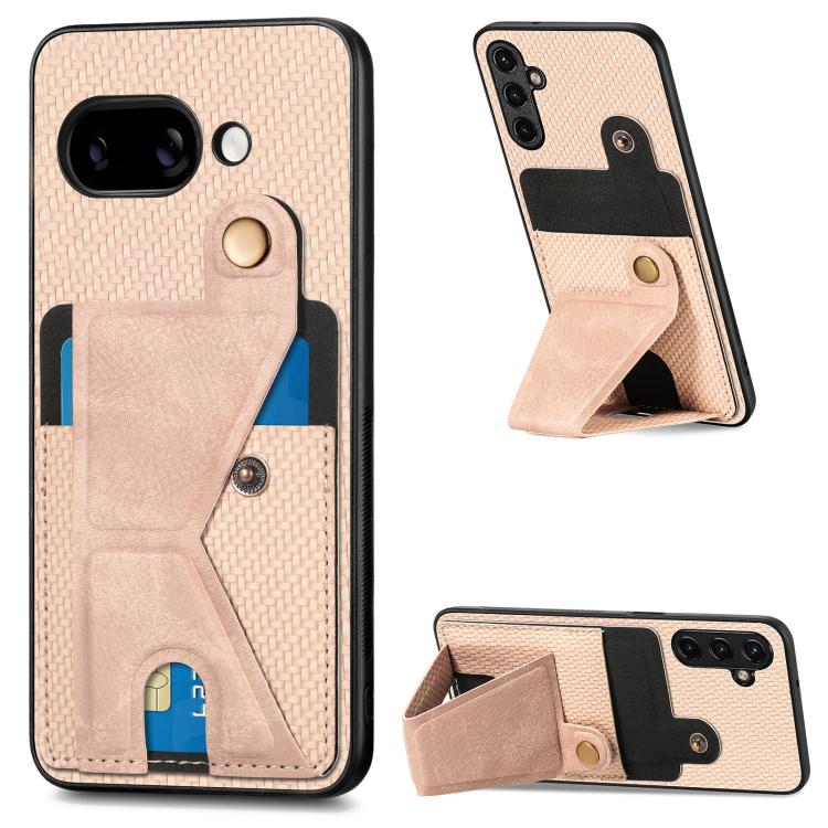 Carbon Fiber Wallet Flip Card K-shaped Holder Phone Case, For Google Pixel 11 Pro XL, For Google Pixel 11, For Google Pixel 11 Pro, For Google Pixel 10a, For Google Pixel 10 Pro XL, For Google Pixel 9a, For Google Pixel 9 Pro XL                        ...