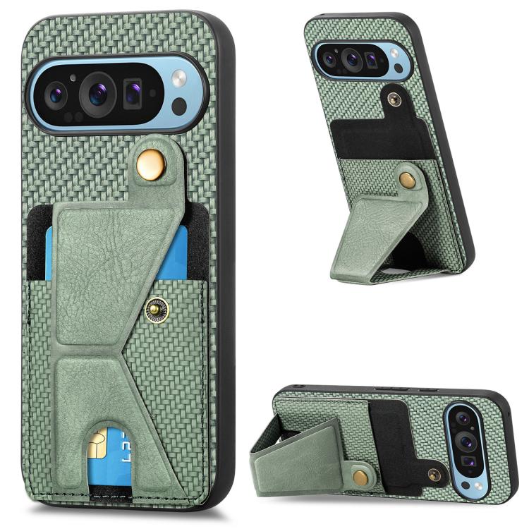 Carbon Fiber Wallet Flip Card K-shaped Holder Phone Case, For Google Pixel 11 Pro XL, For Google Pixel 11, For Google Pixel 11 Pro, For Google Pixel 10a, For Google Pixel 10 Pro XL, For Google Pixel 9a, For Google Pixel 9 Pro XL                        ...