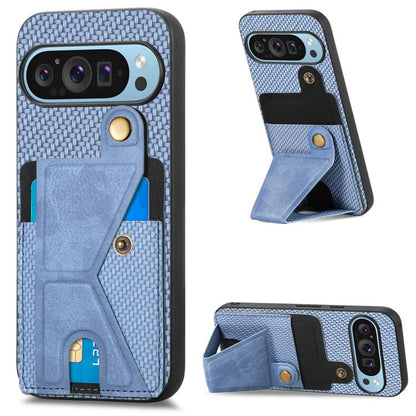 Carbon Fiber Wallet Flip Card K-shaped Holder Phone Case, For Google Pixel 11 Pro XL, For Google Pixel 11, For Google Pixel 11 Pro, For Google Pixel 10a, For Google Pixel 10 Pro XL, For Google Pixel 9a, For Google Pixel 9 Pro XL                        ...