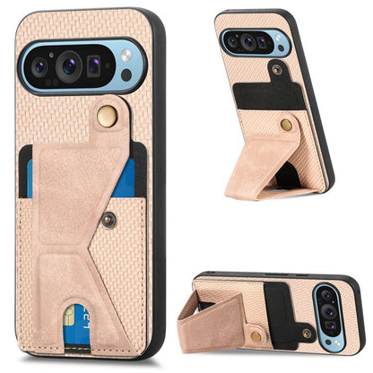 Carbon Fiber Wallet Flip Card K-shaped Holder Phone Case, For Google Pixel 11 Pro XL, For Google Pixel 11, For Google Pixel 11 Pro, For Google Pixel 10a, For Google Pixel 10 Pro XL, For Google Pixel 9a, For Google Pixel 9 Pro XL                        ...