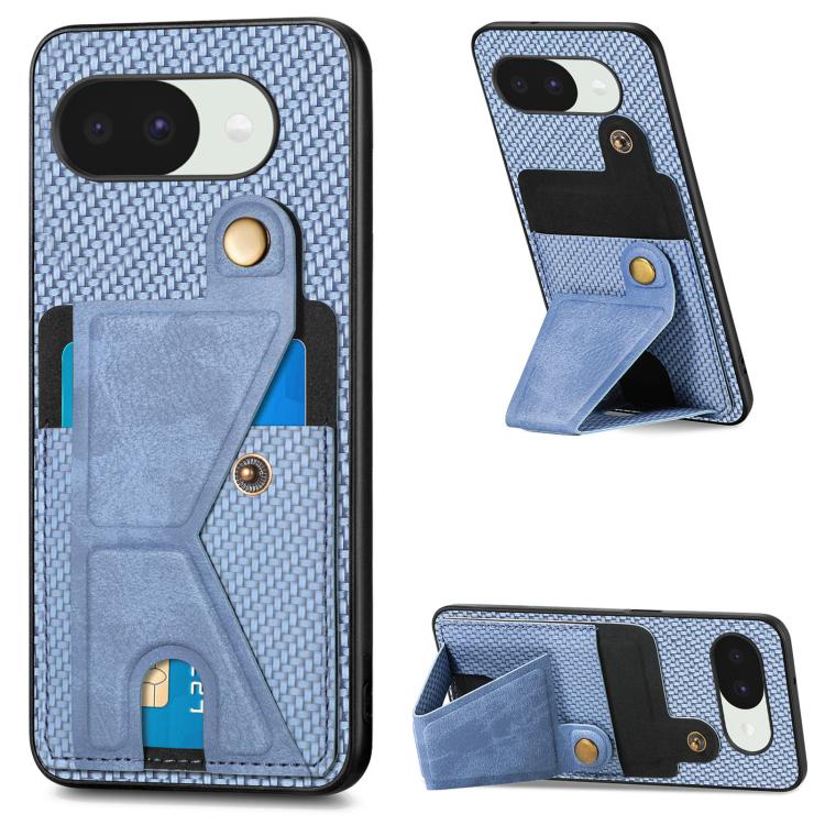 Carbon Fiber Wallet Flip Card K-shaped Holder Phone Case, For Google Pixel 11 Pro XL, For Google Pixel 11, For Google Pixel 11 Pro, For Google Pixel 10a, For Google Pixel 10 Pro XL, For Google Pixel 9a, For Google Pixel 9 Pro XL                        ...