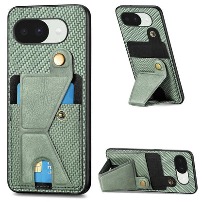 Carbon Fiber Wallet Flip Card K-shaped Holder Phone Case, For Google Pixel 11 Pro XL, For Google Pixel 11, For Google Pixel 11 Pro, For Google Pixel 10a, For Google Pixel 10 Pro XL, For Google Pixel 9a, For Google Pixel 9 Pro XL                        ...