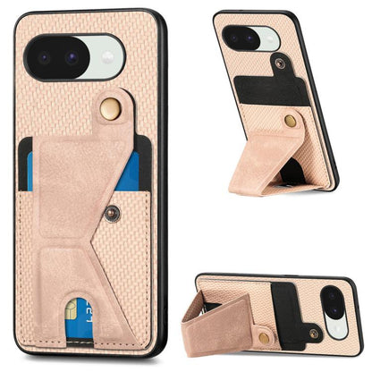 Carbon Fiber Wallet Flip Card K-shaped Holder Phone Case, For Google Pixel 11 Pro XL, For Google Pixel 11, For Google Pixel 11 Pro, For Google Pixel 10a, For Google Pixel 10 Pro XL, For Google Pixel 9a, For Google Pixel 9 Pro XL                        ...