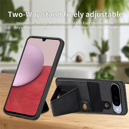 Carbon Fiber Wallet Flip Card K-shaped Holder Phone Case, For Google Pixel 11 Pro XL, For Google Pixel 11, For Google Pixel 11 Pro, For Google Pixel 10a, For Google Pixel 10 Pro XL, For Google Pixel 9a, For Google Pixel 9 Pro XL                        ...