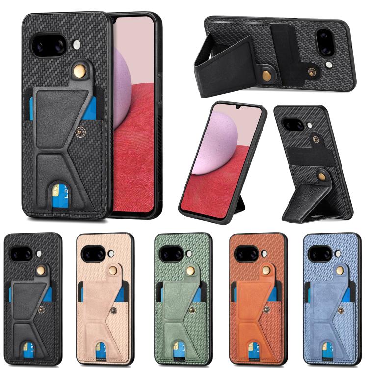 Carbon Fiber Wallet Flip Card K-shaped Holder Phone Case, For Google Pixel 11 Pro XL, For Google Pixel 11, For Google Pixel 11 Pro, For Google Pixel 10a, For Google Pixel 10 Pro XL, For Google Pixel 9a, For Google Pixel 9 Pro XL                        ...