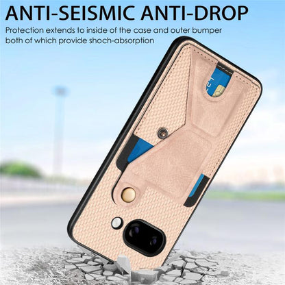 Carbon Fiber Wallet Flip Card K-shaped Holder Phone Case, For Google Pixel 11 Pro XL, For Google Pixel 11, For Google Pixel 11 Pro, For Google Pixel 10a, For Google Pixel 10 Pro XL, For Google Pixel 9a, For Google Pixel 9 Pro XL                        ...