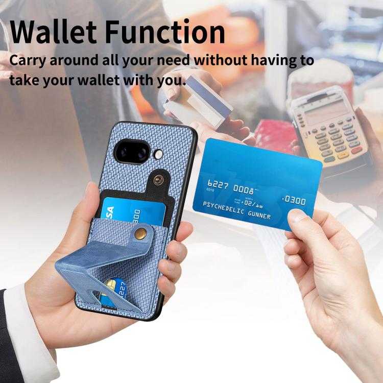 Carbon Fiber Wallet Flip Card K-shaped Holder Phone Case, For Google Pixel 11 Pro XL, For Google Pixel 11, For Google Pixel 11 Pro, For Google Pixel 10a, For Google Pixel 10 Pro XL, For Google Pixel 9a, For Google Pixel 9 Pro XL                        ...