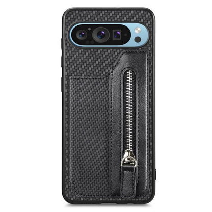 Carbon Fiber Horizontal Flip Zipper Wallet Phone Case, For Google Pixel 11 Pro XL, For Google Pixel 11, For Google Pixel 11 Pro, For Google Pixel 10 Pro XL, For Google Pixel 9a, For Google Pixel 9 Pro XL, For Google Pixel 10 / 10 Pro                   ...