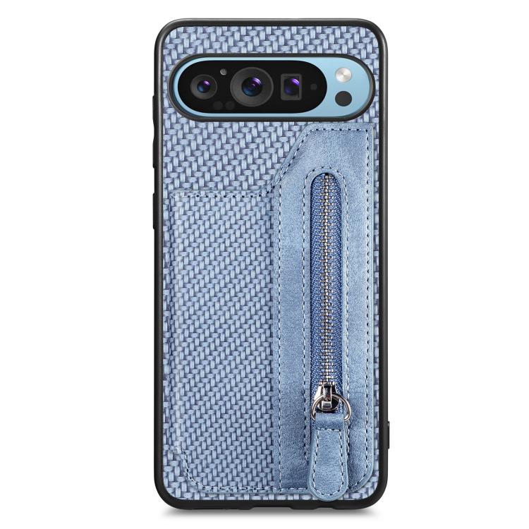 Carbon Fiber Horizontal Flip Zipper Wallet Phone Case, For Google Pixel 11 Pro XL, For Google Pixel 11, For Google Pixel 11 Pro, For Google Pixel 10 Pro XL, For Google Pixel 9a, For Google Pixel 9 Pro XL, For Google Pixel 10 / 10 Pro                   ...