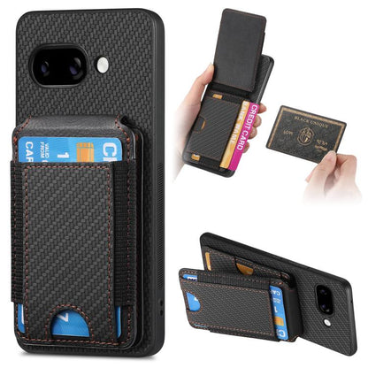 Carbon Fiber Vertical Flip Wallet Stand Phone Case, For Google Pixel 11 Pro XL, For Google Pixel 11, For Google Pixel 11 Pro, For Google Pixel 10a, For Google Pixel 10 Pro XL, For Google Pixel 9a, For Google Pixel 9 Pro XL, For Google Pixel 10 / 10 Pro...