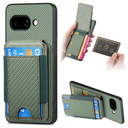 Carbon Fiber Vertical Flip Wallet Stand Phone Case, For Google Pixel 11 Pro XL, For Google Pixel 11, For Google Pixel 11 Pro, For Google Pixel 10a, For Google Pixel 10 Pro XL, For Google Pixel 9a, For Google Pixel 9 Pro XL, For Google Pixel 10 / 10 Pro...