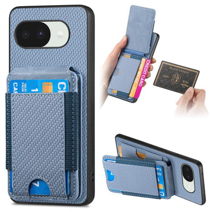 Carbon Fiber Vertical Flip Wallet Stand Phone Case, For Google Pixel 11 Pro XL, For Google Pixel 11, For Google Pixel 11 Pro, For Google Pixel 10a, For Google Pixel 10 Pro XL, For Google Pixel 9a, For Google Pixel 9 Pro XL, For Google Pixel 10 / 10 Pro...