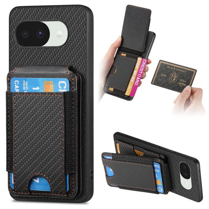 Carbon Fiber Vertical Flip Wallet Stand Phone Case, For Google Pixel 11 Pro XL, For Google Pixel 11, For Google Pixel 11 Pro, For Google Pixel 10a, For Google Pixel 10 Pro XL, For Google Pixel 9a, For Google Pixel 9 Pro XL, For Google Pixel 10 / 10 Pro...