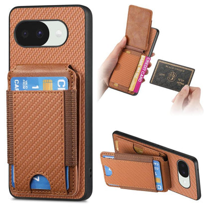 Carbon Fiber Vertical Flip Wallet Stand Phone Case, For Google Pixel 11 Pro XL, For Google Pixel 11, For Google Pixel 11 Pro, For Google Pixel 10a, For Google Pixel 10 Pro XL, For Google Pixel 9a, For Google Pixel 9 Pro XL, For Google Pixel 10 / 10 Pro...