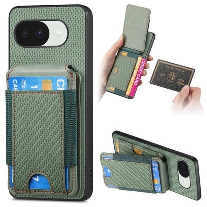 Carbon Fiber Vertical Flip Wallet Stand Phone Case, For Google Pixel 11 Pro XL, For Google Pixel 11, For Google Pixel 11 Pro, For Google Pixel 10a, For Google Pixel 10 Pro XL, For Google Pixel 9a, For Google Pixel 9 Pro XL, For Google Pixel 10 / 10 Pro...